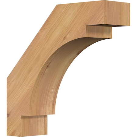 Ekena Millwork 3 1/2"W x 12"D x 12"H Merced Smooth Knee Brace, Western Red Cedar BRC04X12X12MRC00SWR